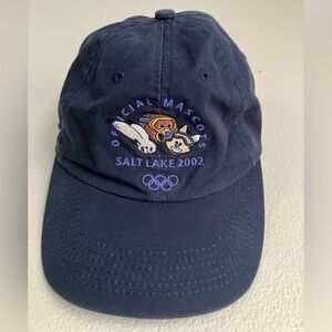 Vintage Olympics Hat Cap Strap Back Adjustable Winter Salt Lake City 2002 Mascot